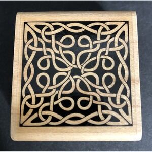 Stampabilities Rubber Stamp Celtic Knotwork Wood Mounted D1045